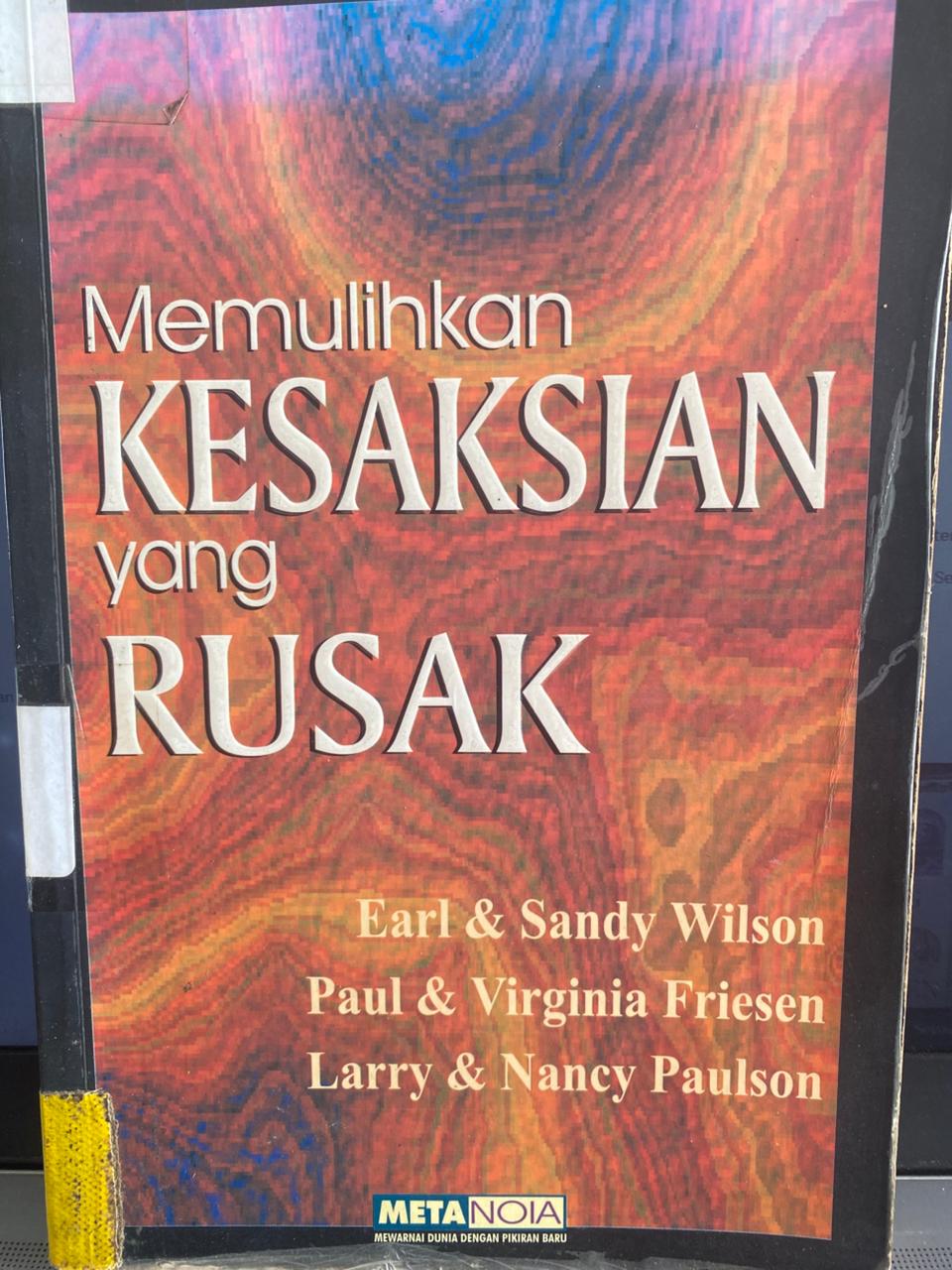 Cover buku Memulihkan Kesaksian Yang Rusak