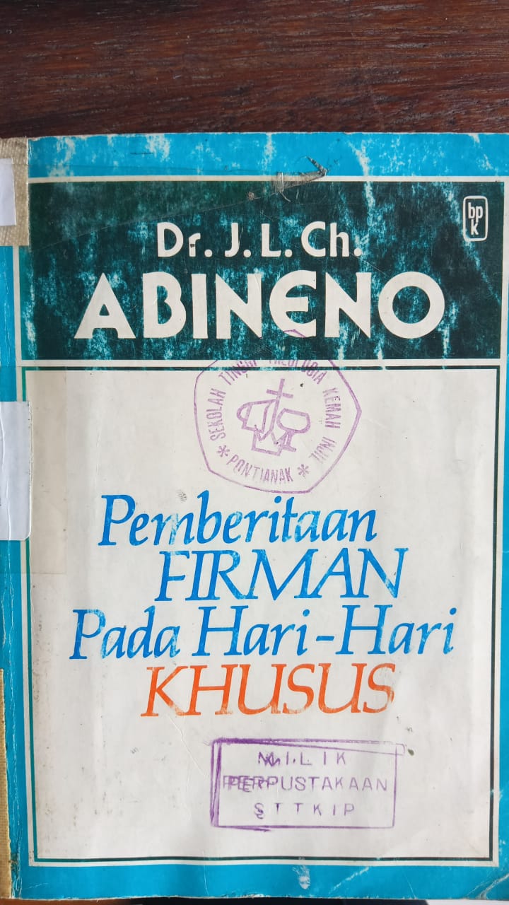 Cover buku Pemberitaan Firman pada hari-hari Khusus