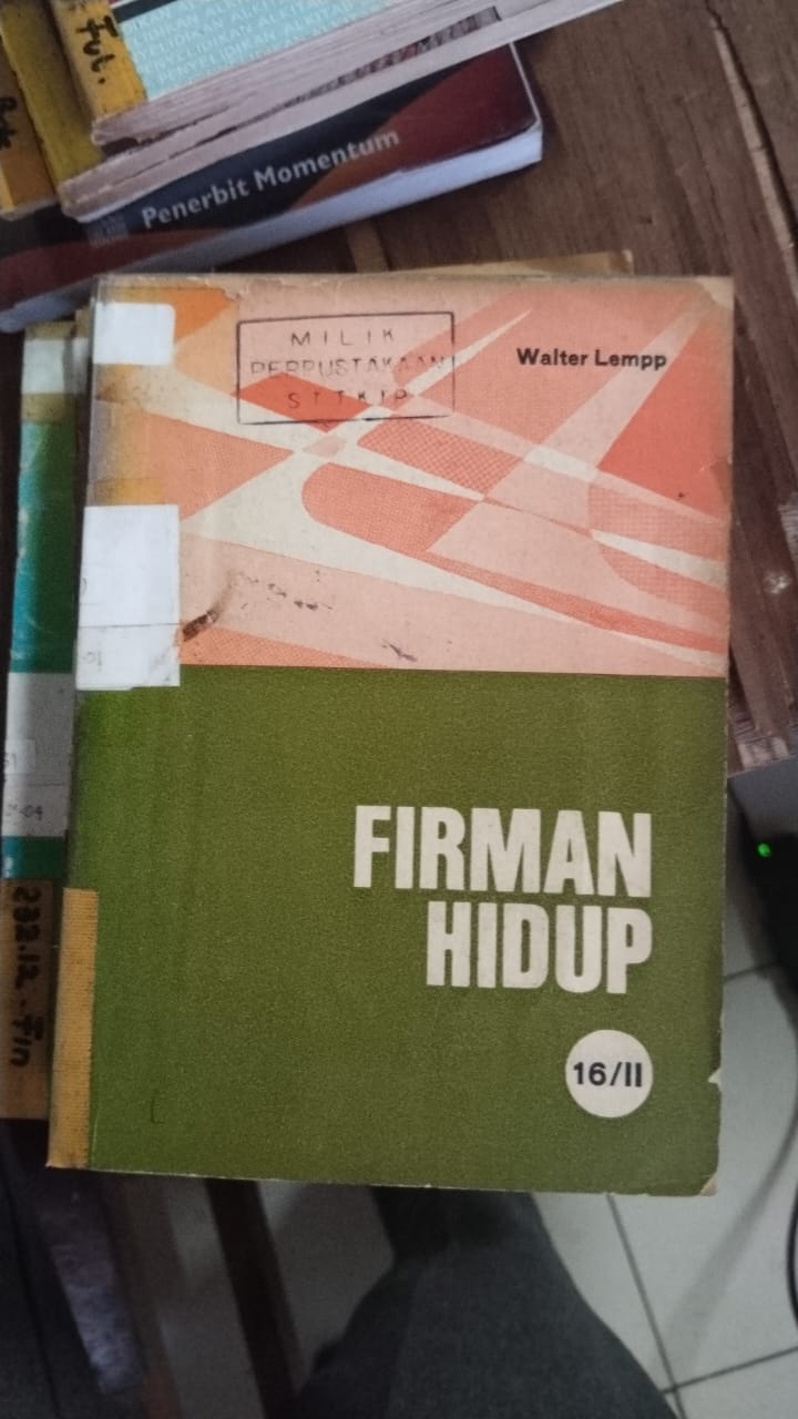 Cover buku FIRMAN HIDUP