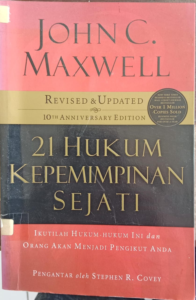 Cover buku 21 Hukum Kepemimpinan  Sejati