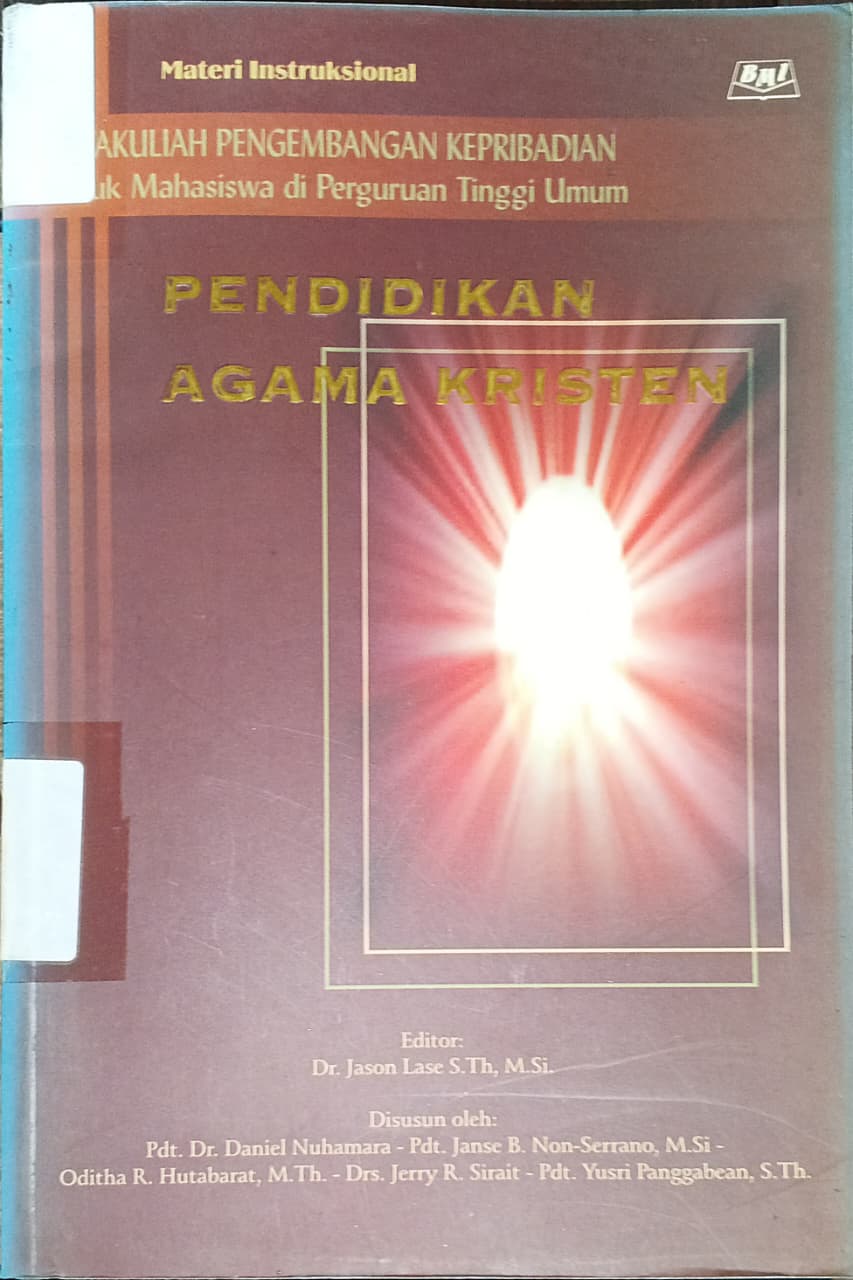 Cover buku PENDIDIKAN AGAMA KRISTEN