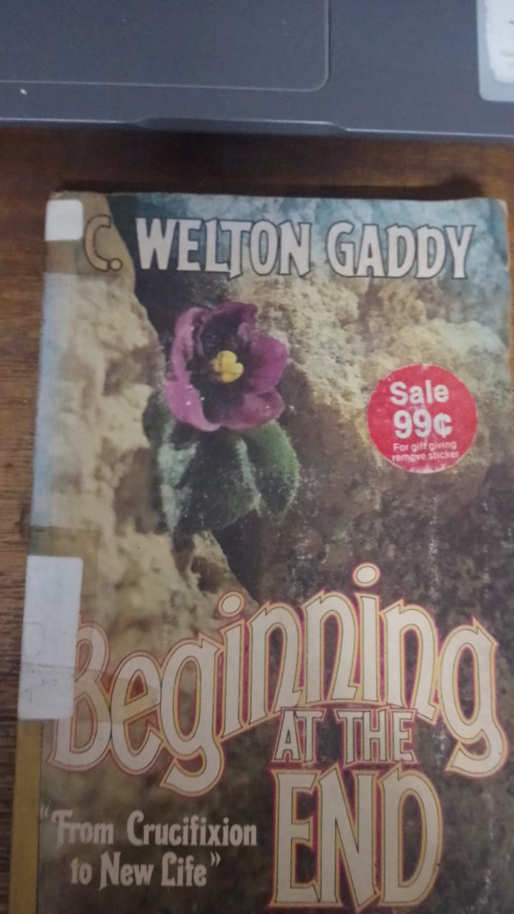 Cover buku begginning at the end