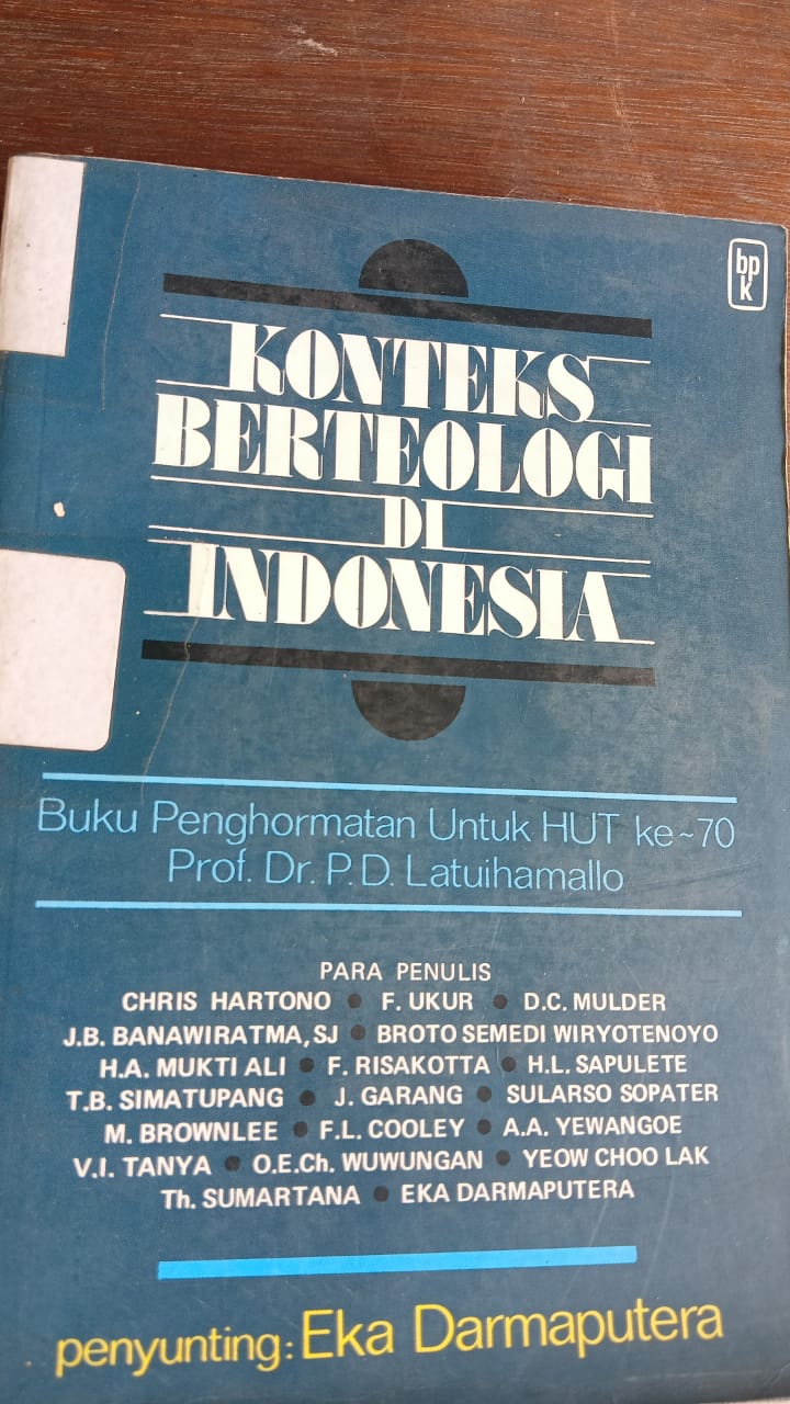 Cover buku Konteks berteologi di Indonesia