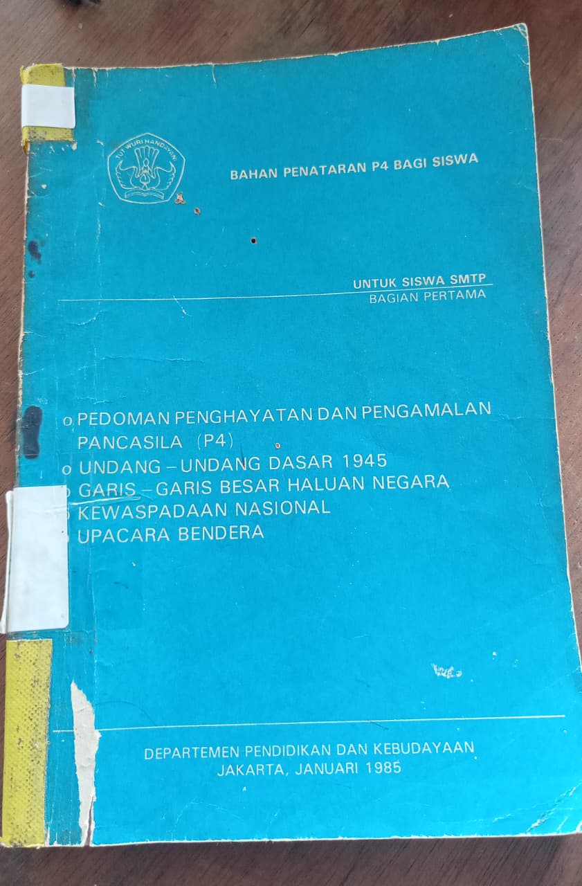 Cover buku P4 PEDOMAN PENGHAYATAN DAN PENGAMALAN PANCASILA