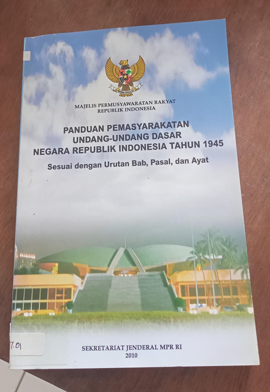 Cover buku PANDUAN PEMASYARAKATAN UNDANG-UNDANG DASAR NEGARA REPUBLIK INDONESIA TAHUN 1945