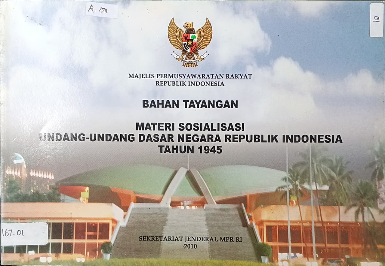 Cover buku BAHAN TAYANGAN MATERI SOSIALISASI UNDANG UNDANG DASAR NEGARA REPUBLIK INDONESIA TAHUN 1945