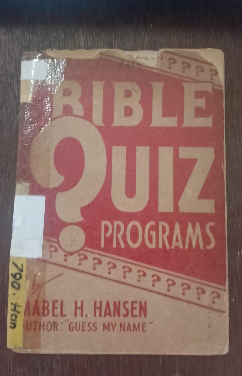 Cover buku BIBLE QUIZ PROGRAMS