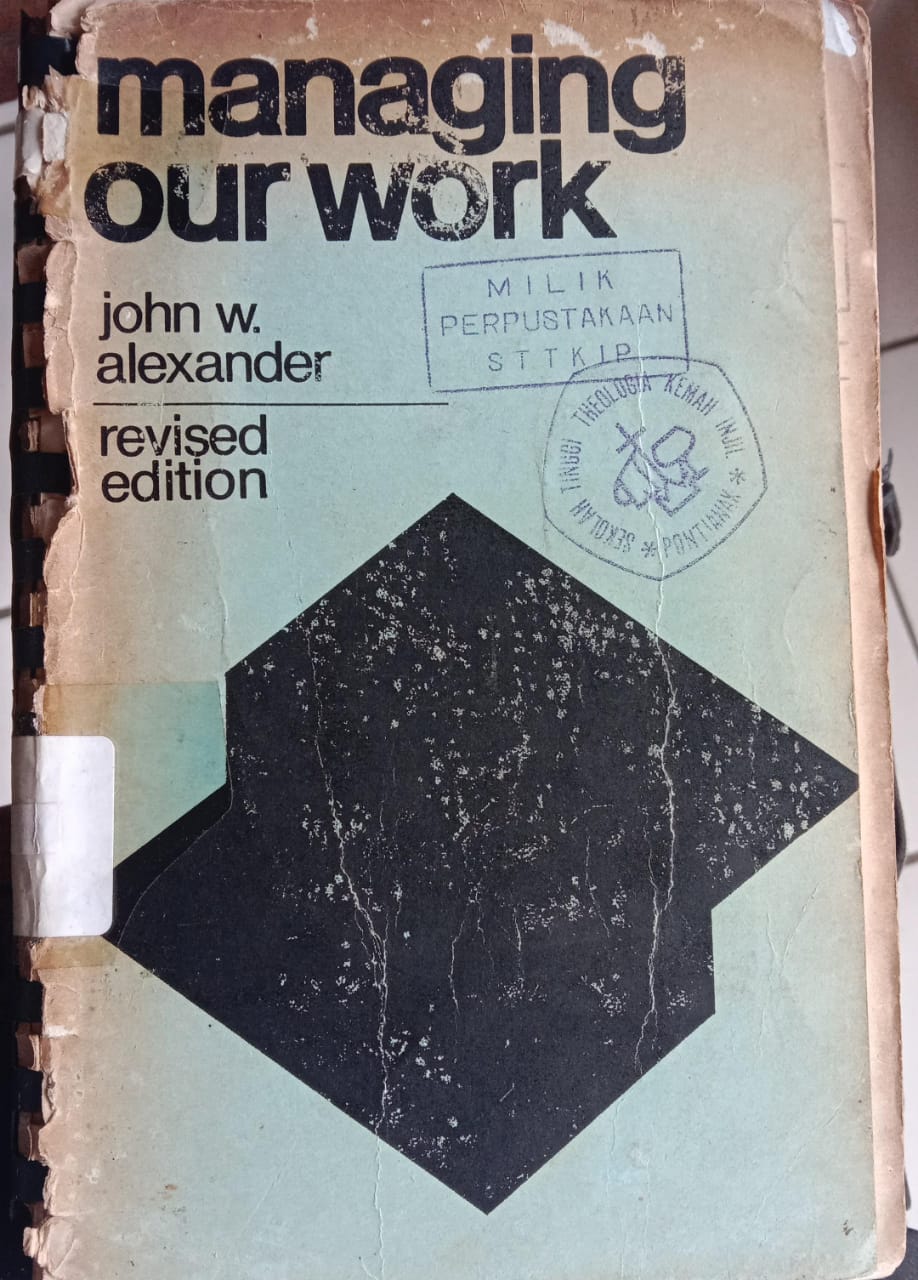 Cover buku Managing our work