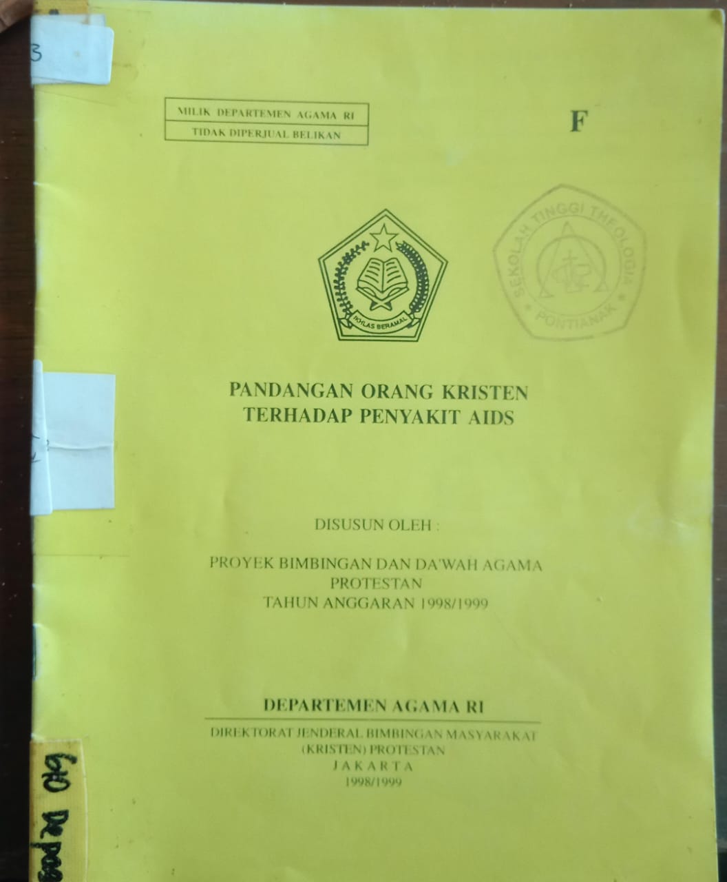 Cover buku PANDANGAN ORANG KRISTEN TERHADAP PENYAKIT AIDS