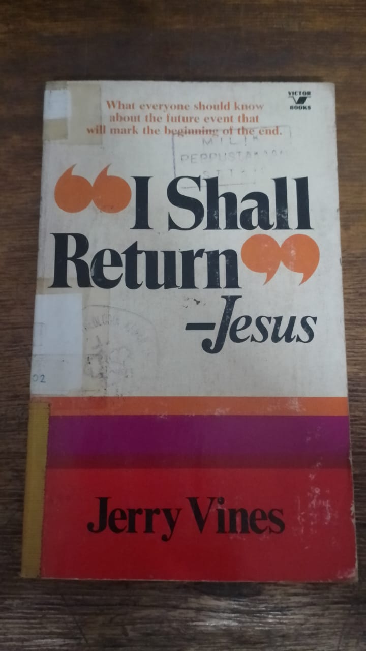 Cover buku "I SHALL RETURN" -Jesus
