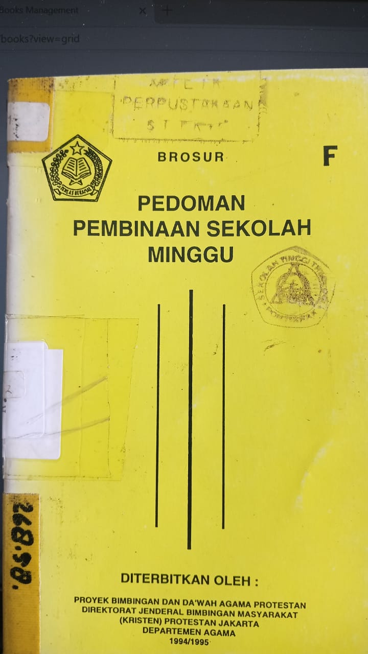 Cover buku Pedoman Pembinaan Sekolah Minggu