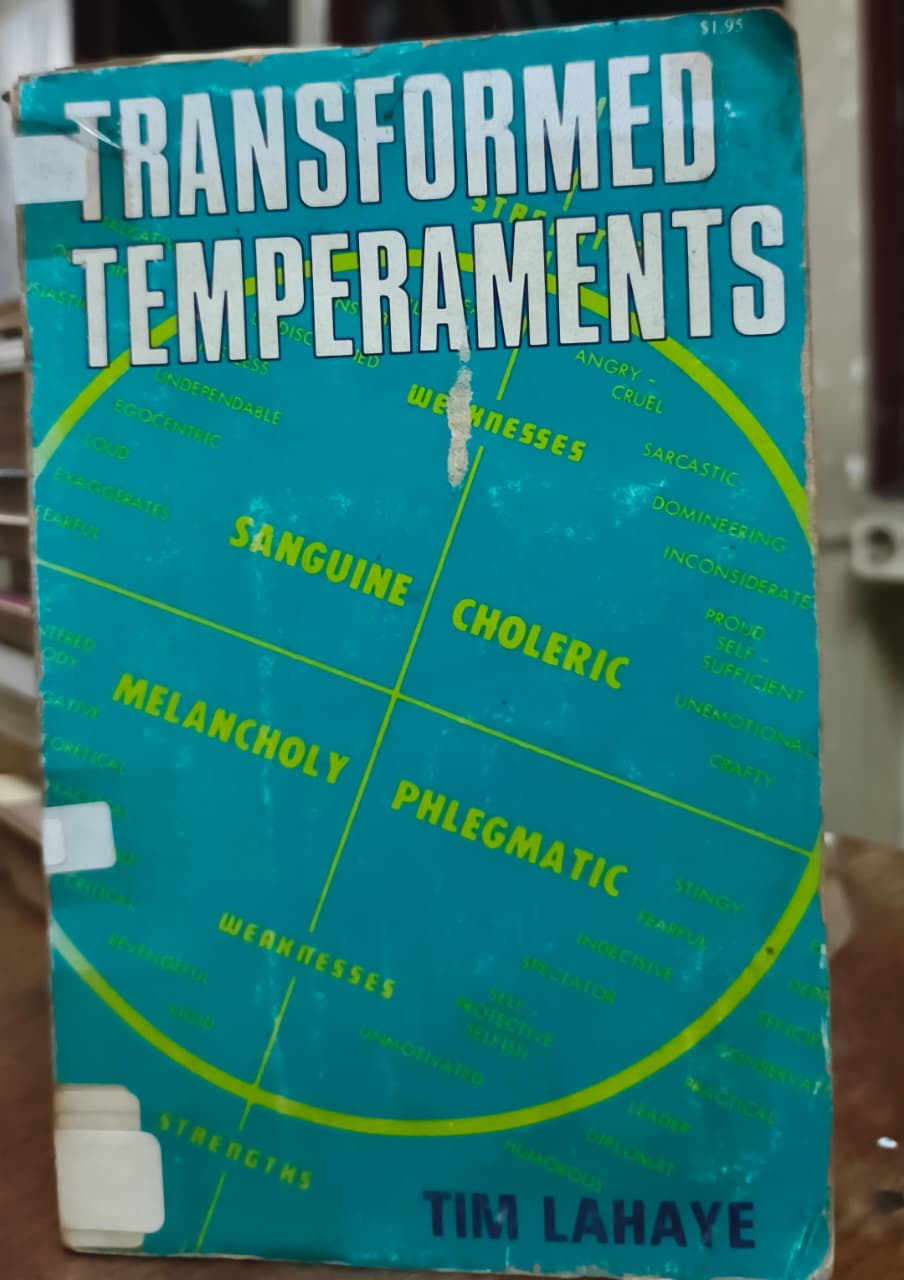 Cover buku TRANSFORMED TEMPERAMENTS
